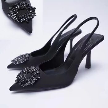 Sandalias de tacón con diamantes 2