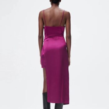 Vestido asimétrico satinado 2