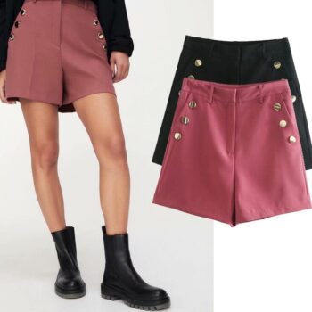 Short de cintura alta con botones 1