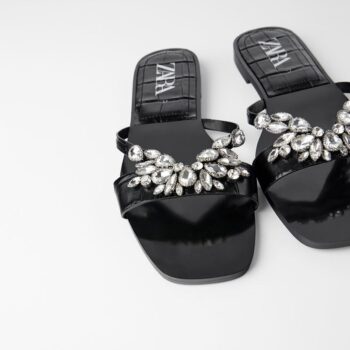 Sandalias planas con diamantes 3