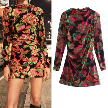Vestido de manga larga ajustado 1