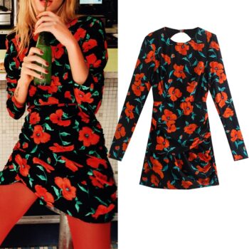 Vestido floral con espalda descubierta 1