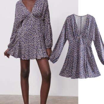 Vestido corto floral 1