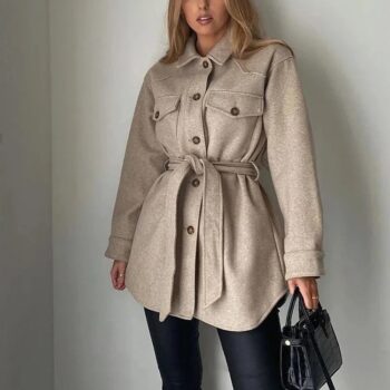 Chaqueta con cinturón 1