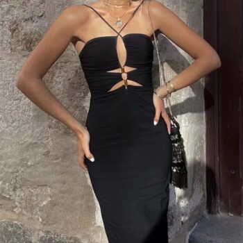 Vestido midi cut out 1