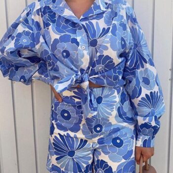 Camisa y short estampado de flores 2
