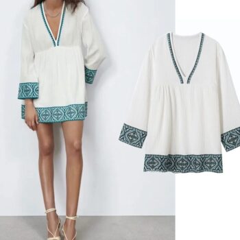 Vestido con cuello en V 1