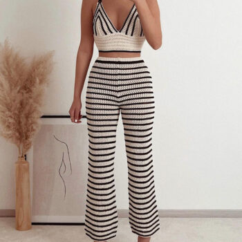 Pantalón punto rayas 1