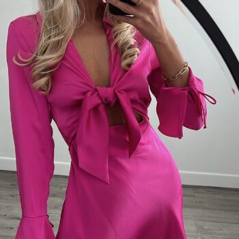 Vestido mini satinado 1