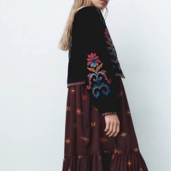 Chaqueta de terciopleo bordada 2