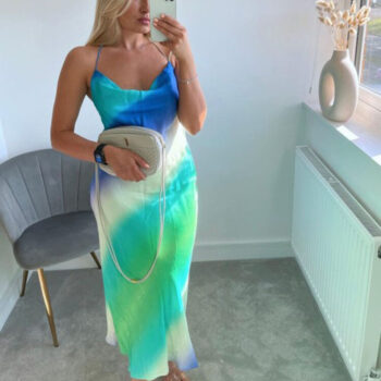 Vestido satinado tie dye 1