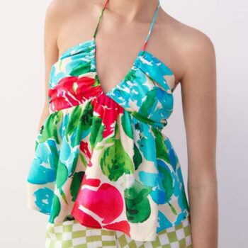 Top peplum estampado floral 1