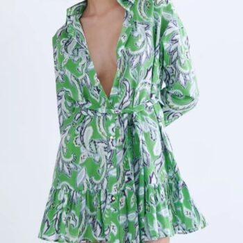 Vestido camisero estampado 1