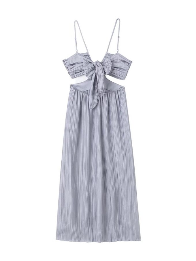 Vestido plisado cut out 3