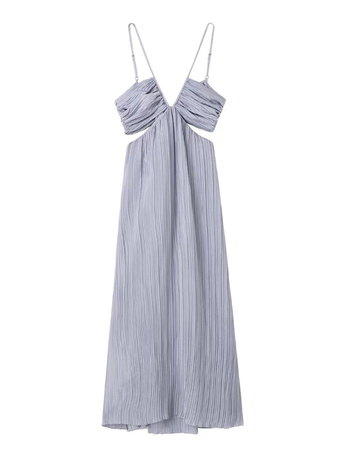 Vestido plisado cut out 4