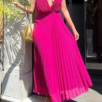 Vestido lencero plisado 1