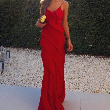 Vestido gasa volantes 1