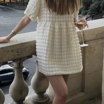 Vestido manga abombada 1